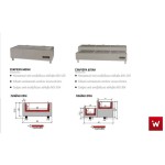 Επαγγελματική ανοξείδωτη σουβλακιέρα-ψησταριά επιτραπέζια δύο επιπέδων κάρβουνου VKN-CGD6 180X60X44 εκ